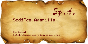 Szűcs Amarilla névjegykártya