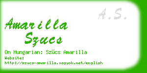 amarilla szucs business card